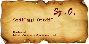 Szügyi Ottó névjegykártya